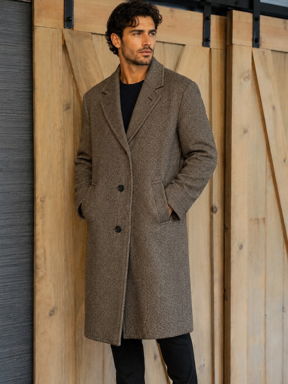 Vintage 60’s-70’s Wool Overcoat Trench Union Made.